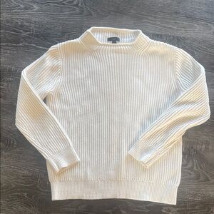 J. Crew Cream Ribbed Knit Sweater